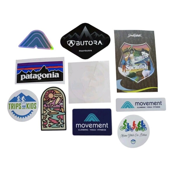 10x Hike Bike Climb Outdoor Stickers Mixed Lot Patagonia Boulder Butora Idaho CO - Picture 5 of 5